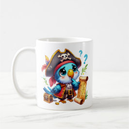 Pirate Parrot Cute Adventure Art Kaffemugg