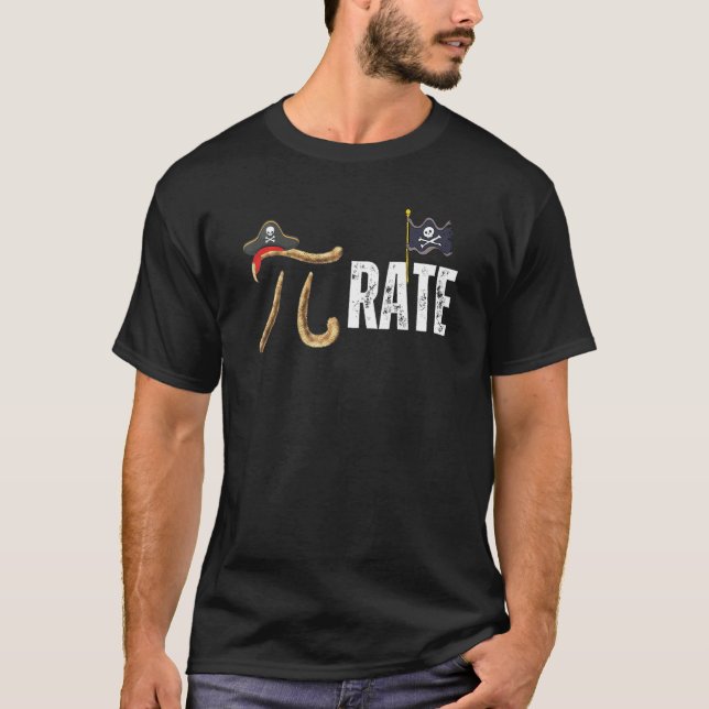 Pirate Pi  Math Pie Halloween Costume Teacher Men  T Shirt (Framsida)