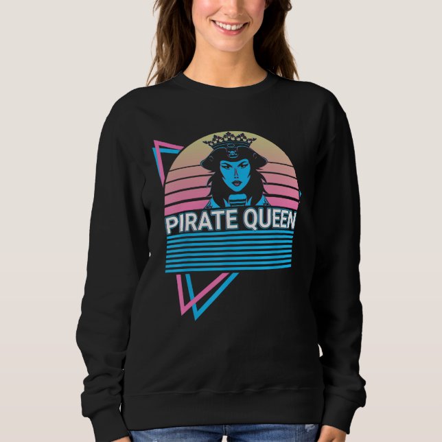 Pirate Queen Pirate Queen Retro T Shirt (Framsida)