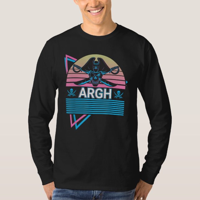 Pirate Retro Argh T Shirt (Framsida)