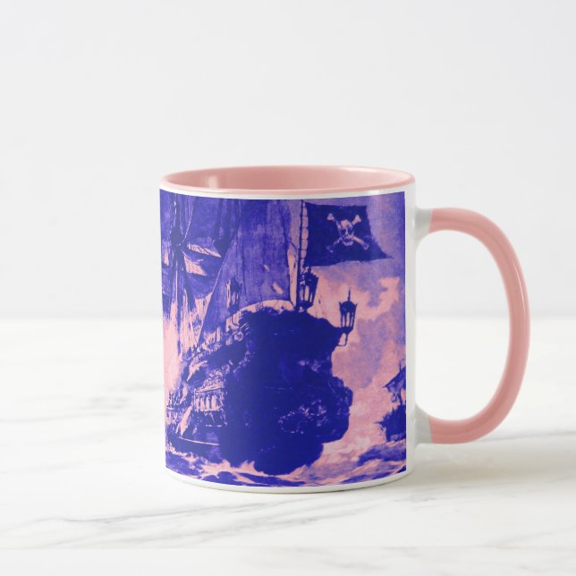 PIRATE SHIP BATTLE / blue purple Mugg (Höger)