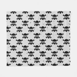 Pirate Style Skulls Pattern  Fleecefilt