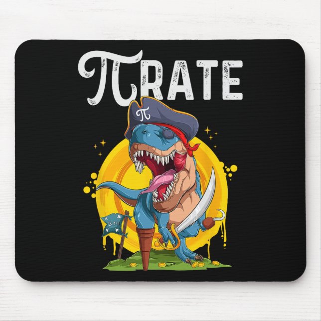 Pirate T-rex Pi Rate Dino Pi Rate Math Geek Funny  Musmatta (Framsidan)