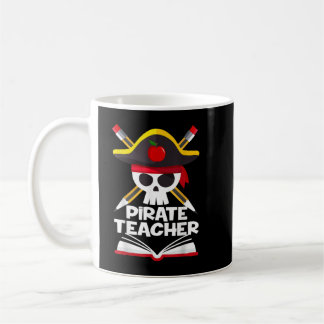 Pirate Teacher Funny Halloween Costumes Skull Adul Kaffemugg
