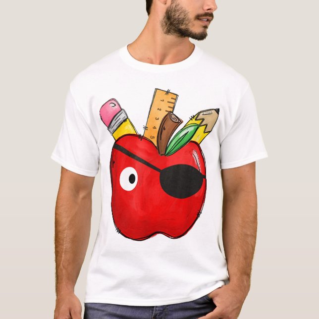 Pirate Teacher School International Talk Like A T Shirt (Framsida)