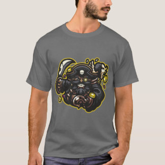 Pirate with your sword and a parrot on your back t shirt