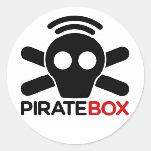 PirateBox logotyp Runt Klistermärke
