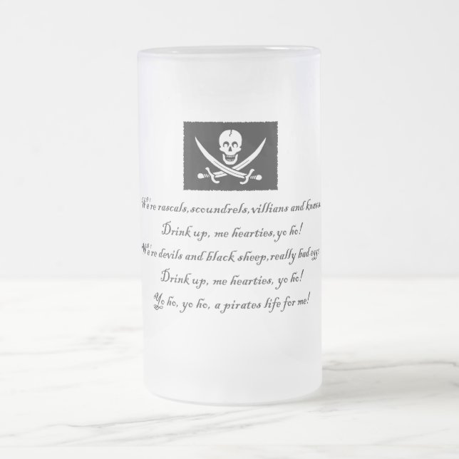 PirateLife GlassSteinMug Frostat Ölglas (Center)