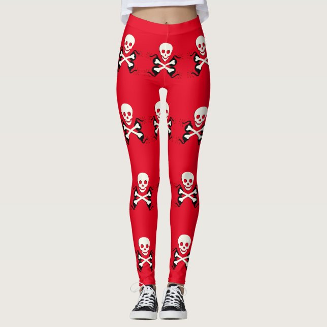 Piraten benar ur skalledamasker leggings (Framsida)