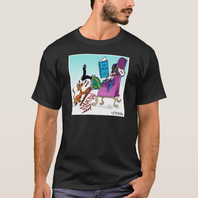 Piraten fixerar lägger benen på ryggen att skrapa tee shirt (Framsida)