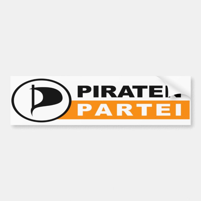 Piraten Partei logotyp Bildekal (Framsidan)