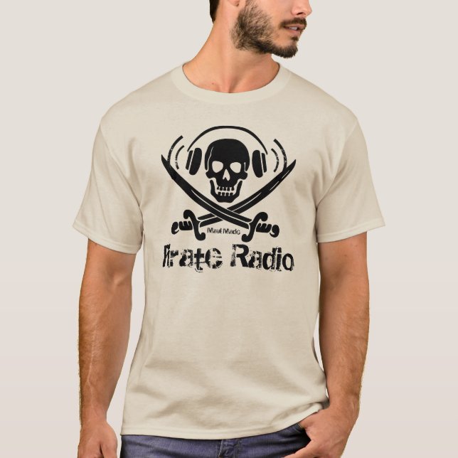 Piraten radiosände t-shirt (Framsida)