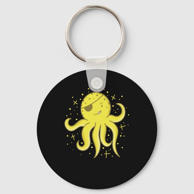 Piraten Riesenkrake mit Augenklappe Nyckelring (Framsida)