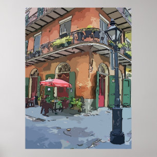 Pirater Alley Cafe, New Orleans Poster