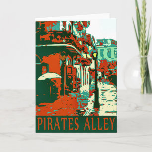 Pirater Alley Fransk Quarter New Orleans Kort