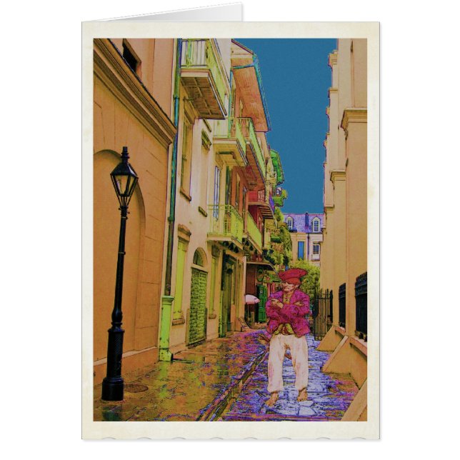 Pirater Alley Ghost Hälsningskort (Framsidan)