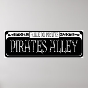 Pirater Alley Metall Sign Poster