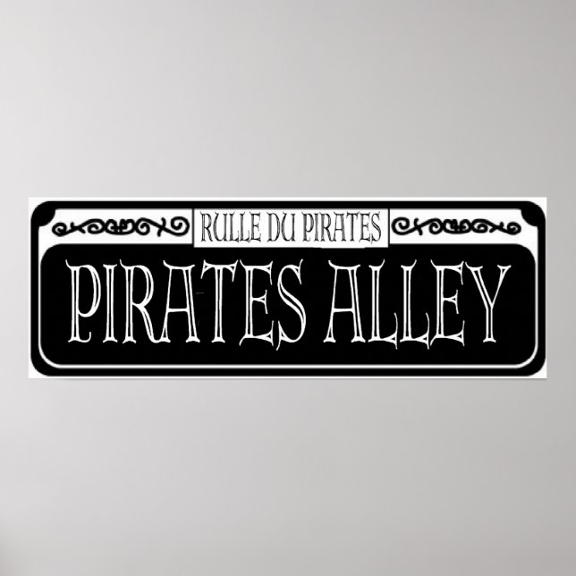Pirater Alley Metall Sign Poster (Framsidan)
