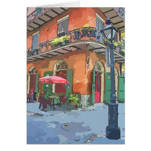 Pirater Alley New Orleans Greeting Card Hälsningskort