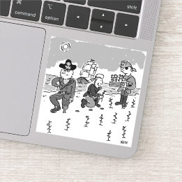 Pirater är med träblag. Funny Klistermärken