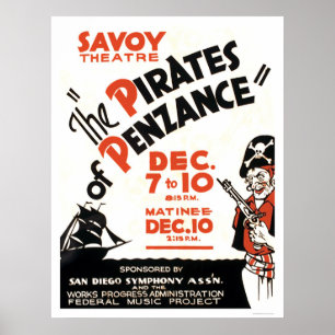 Pirater av Penzance 1938 WPA Poster