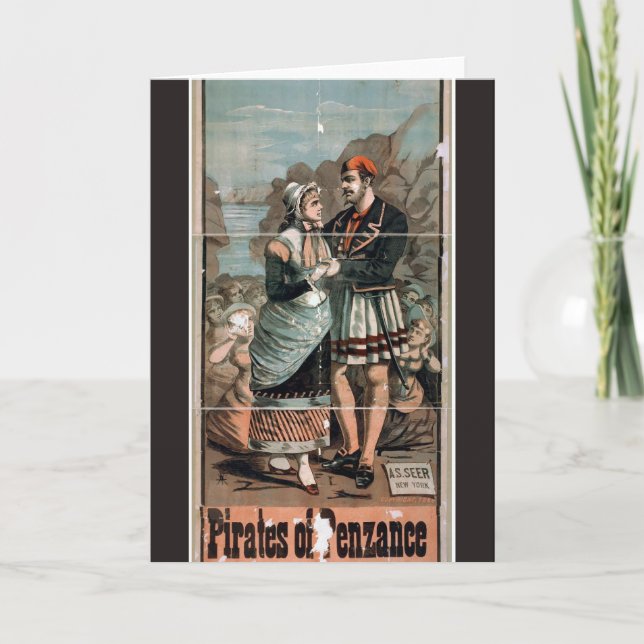 Pirater av Penzance Vintage Theater Kort (Framsida)