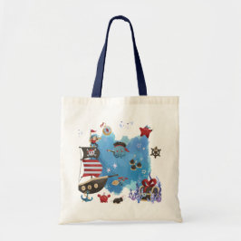 Pirater Äventyr Karta Tote Bag Tygkasse