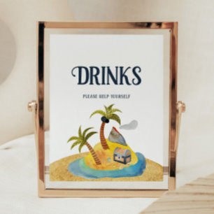 Pirater Baby Shower Drinks Sign Poster