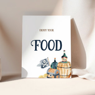 Pirater Baby Shower Food Sign Poster