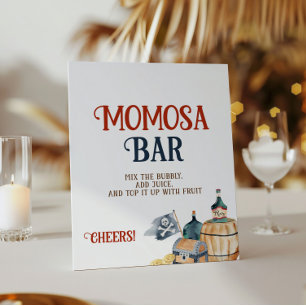 Pirater Baby Shower Momosa Pub Poster
