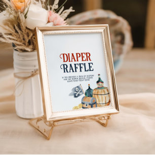 Pirater Babyschare Diaper Raffle Sign Poster