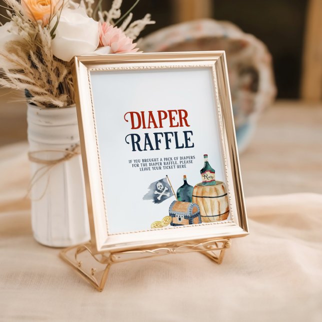 Pirater Babyschare Diaper Raffle Sign Poster (Skapare uppladdad)