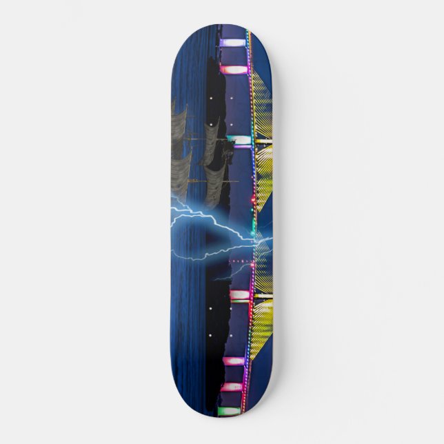 Pirater Bay Mini Skateboard Bräda 18,5 Cm (Framsida)