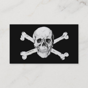Pirater Black Skull och Crossbone Visitkort