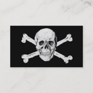 Pirater Black Skull och Crossbone Visitkort