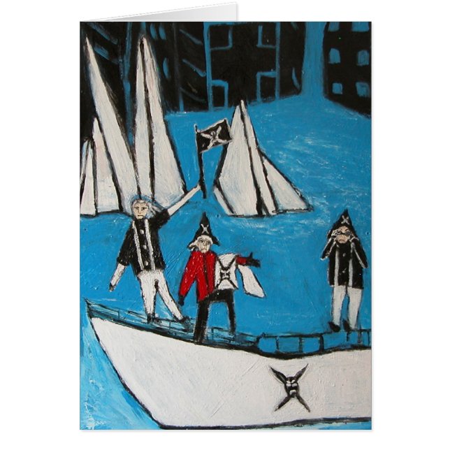 PIRATER BLUES HÄLSNINGSKORT (Framsidan)