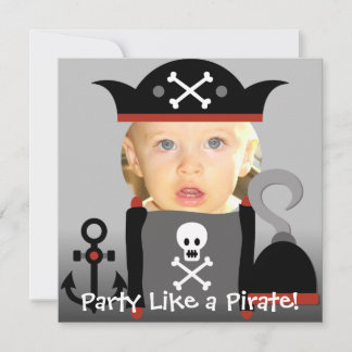 Pirater Boy Party som ett Inbjudningskort på Pirat