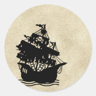 Pirater Cove Halloween Runt Klistermärke