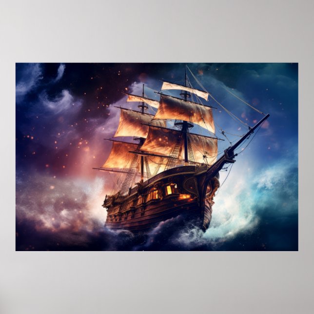 Pirater Frakt Andra världsomspännande dimensionsfa Poster (Framsidan)