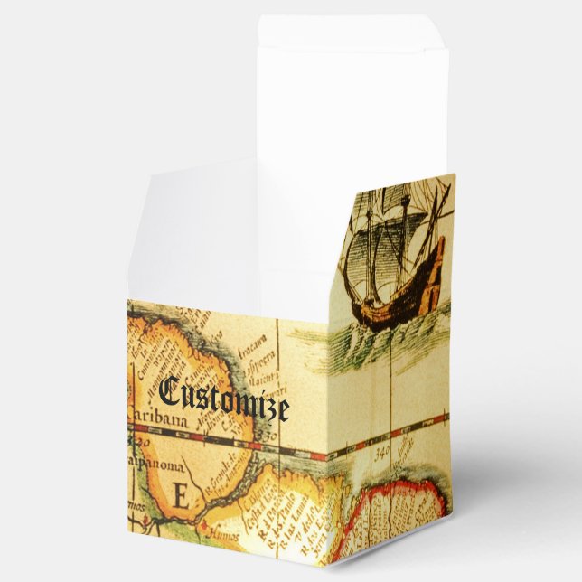 Pirater Guld Treasure Karta Cube Favoritbox Presentaskar (Öppnad)