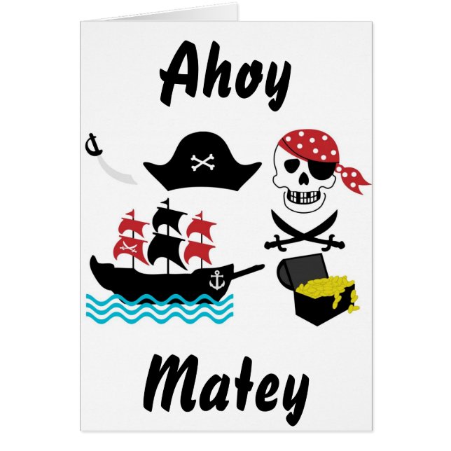 Pirater Hälsningskort (Framsidan)