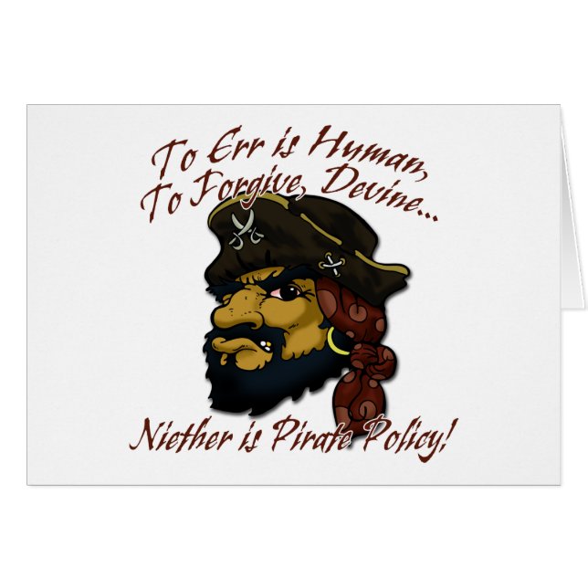 Pirater! Hälsningskort (Framsidan Horizontal)