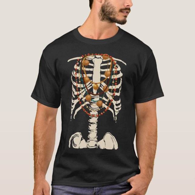 Pirater i Karibien: Judiska Skeleton T Shirt (Framsida)