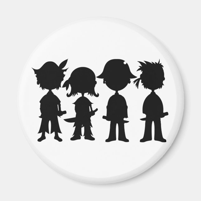 Pirater i Silhouette Magnet (Framsidan)