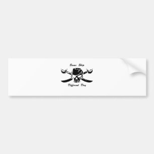 Pirater Jolly Roger samma sänder olik dag Bildekal
