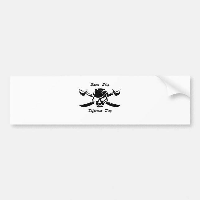 Pirater Jolly Roger samma sänder olik dag Bildekal (Framsidan)
