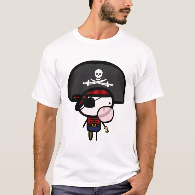 Pirater kan blåsa bubblar för t shirt (Framsida)