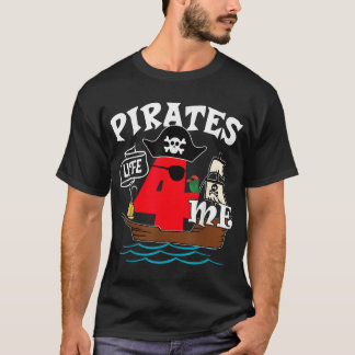 Pirater Life 4 Me 4e födelsedagen Boy 4 ÅR gammal T Shirt