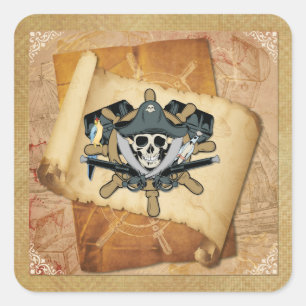 Pirater Life för mig Fyrkantigt Klistermärke