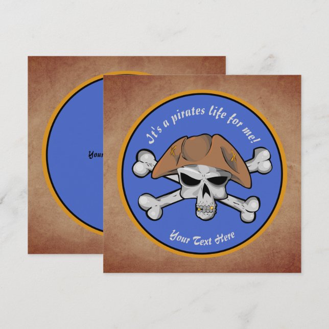 Pirater Life för mig Inbjudningar (Fram/baksida)